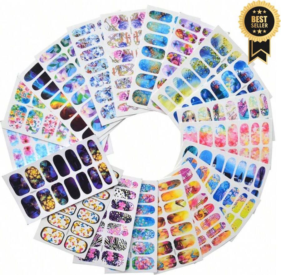 GUAPÀ Nagelstickers & Nail wraps Nail Art Nagel Folie kleuren Nail Wrap 20 Vellen Nagelstickers Nagellak folie 20 stuks Nagellak Wraps
