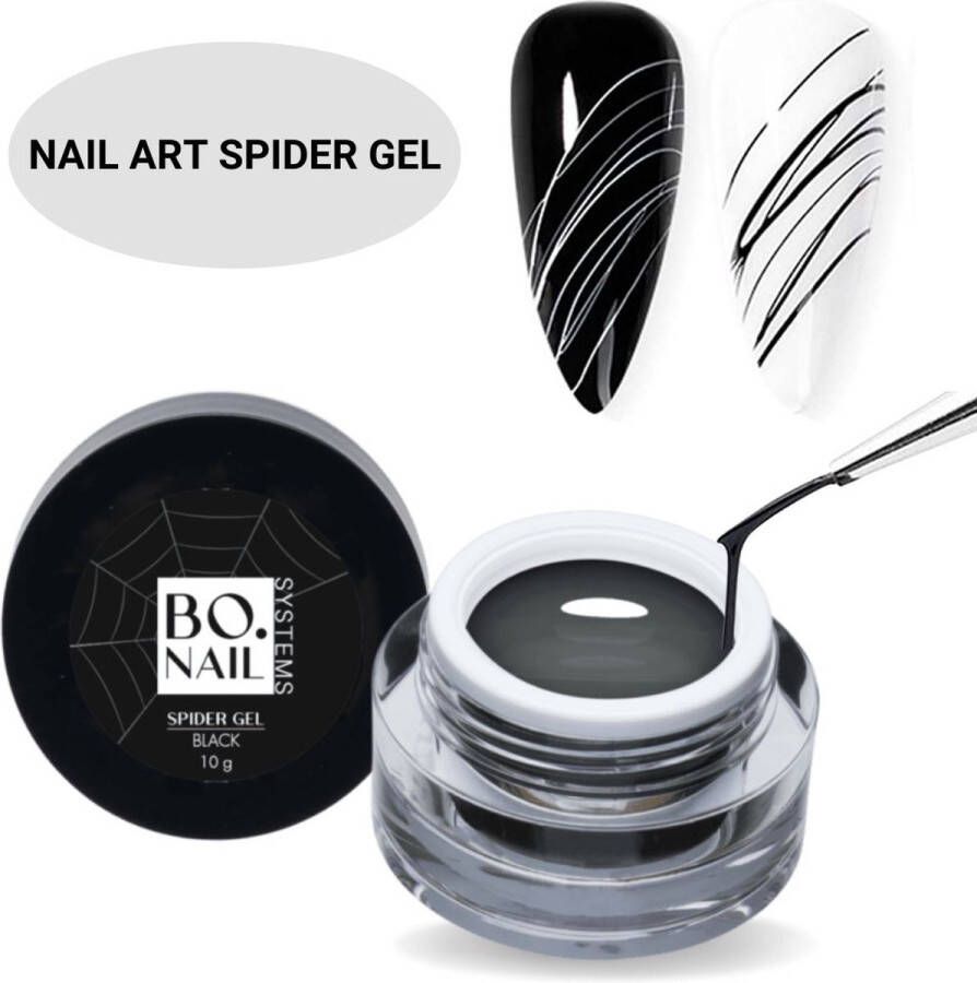 GUAPÀ Nail Art Spider Gel Nagel Decoratie Gellak Nail Art Gellak Nagel versiering Spidergel 10gr Zwart