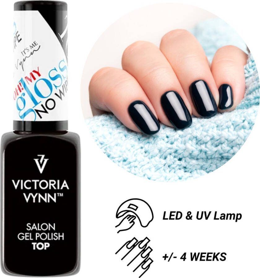 GUAPÀ Top Coat Gellak starterspakket Gel Polish MEGA GLOSSY Led Lamp Nagels Victoria Vynn No Wipe Gloss Top Gel 8ml