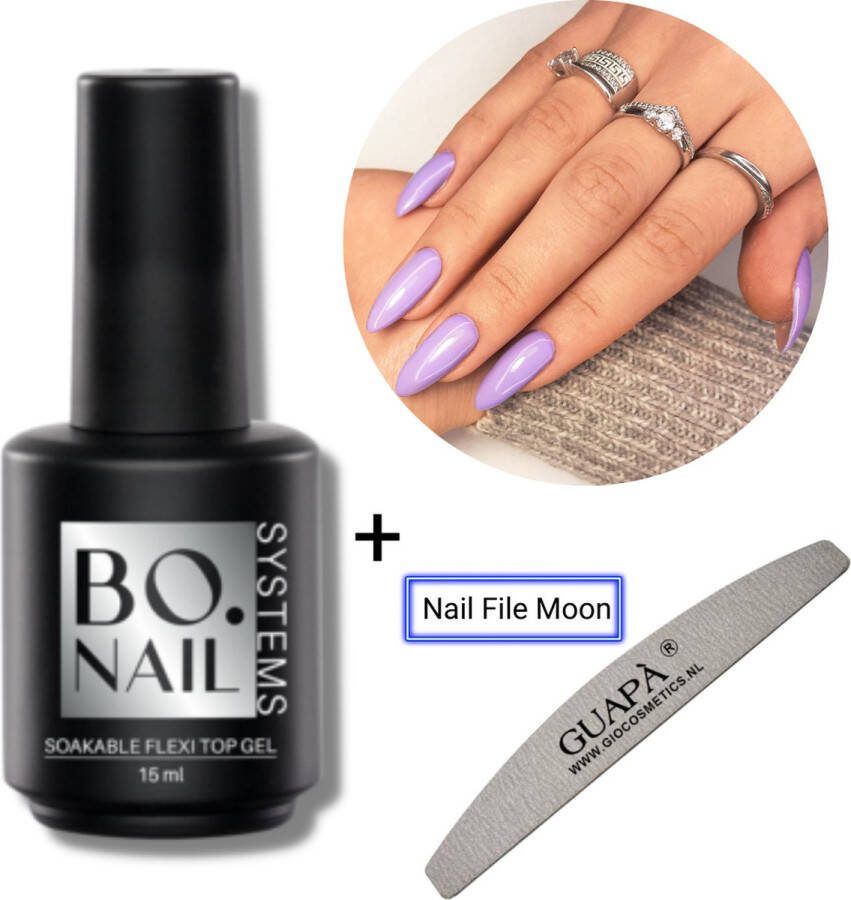 GUAPÀ Top Coat Gellak starterspakket Led Lamp Nagels Kunstnagels Geen Gescheurde Gellak Meer! Flexibele Top Gel 15ml
