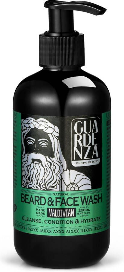 Guardenza Baard & Face wash 250 ml baardshampoo – gezichtsreiniger – 100% natuurlijk