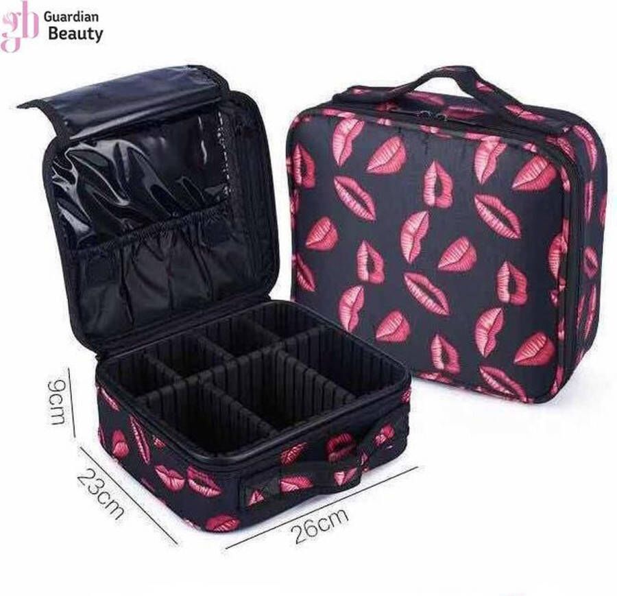 Guardian Beauty Beautycase Beautykoffer Roze kleur van functioneel om alle beautygereedschappen overzichtelijk op te bergen Kapper Tattoo Nagel Visagie Make-up Cosmetica Schmink Beauty case Beauty koffer | Kappers BeautyCase