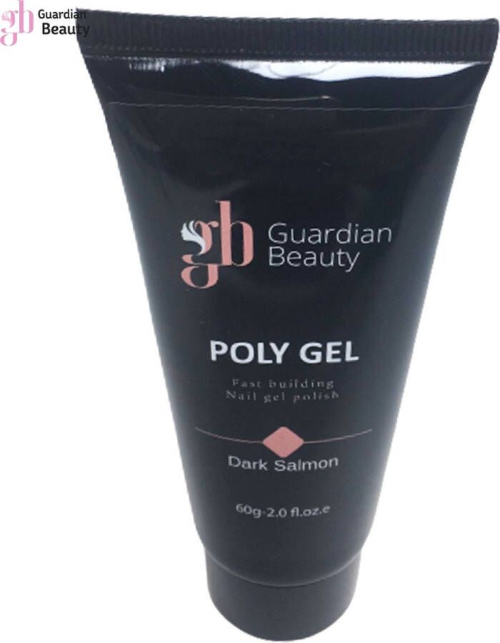 Guardian Beauty Polygel Polyacryl Gel Dark Salmon 60gr Gel nagellak Fantastische glans en kleurdiepte UV en LED-uithardbaar Kunstnagels en natuurlijke nagels