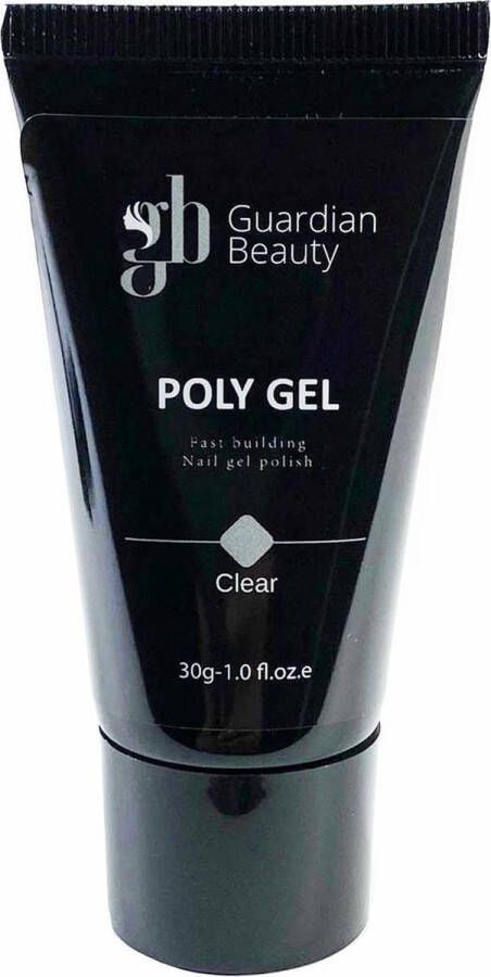 Guardian Beauty Polygel Polyacryl Gel Kleur Clear 30gr Gel nagellak Fantastische glans en kleurdiepte UV en LED-uithardbaar Kunstnagels en natuurlijke nagels
