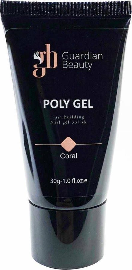 Guardian Beauty Polygel Polyacryl Gel Kleur Coral 30gr Gel nagellak Fantastische glans en kleurdiepte UV en LED-uithardbaar Kunstnagels en natuurlijke nagels
