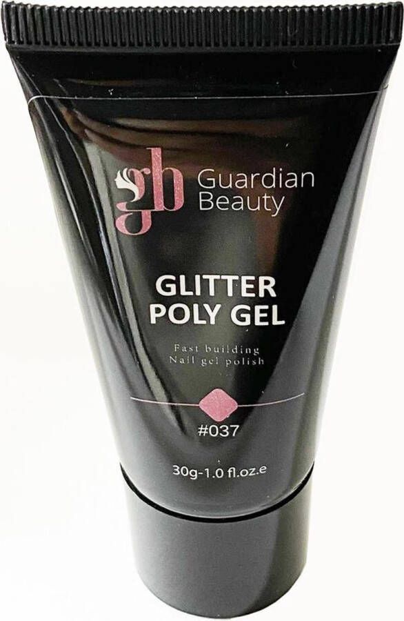 Guardian Beauty Polygel Polyacryl Gel Kleur Glitter Rood 30gr Gel nagellak Fantastische glans en kleurdiepte UV en LED-uithardbaar Kunstnagels en natuurlijke nagels