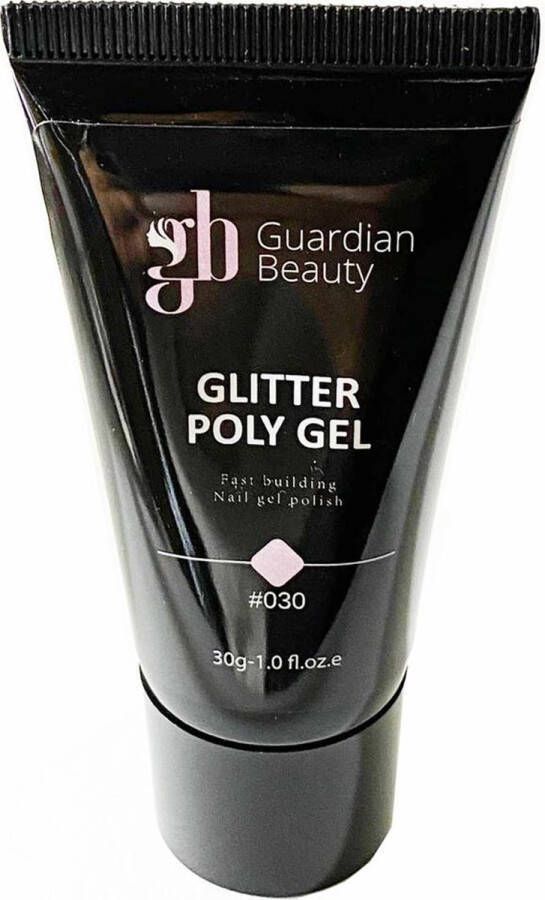 Guardian Beauty Polygel Polyacryl Gel Kleur Glitter Roze 30gr Gel nagellak Fantastische glans en kleurdiepte UV en LED-uithardbaar Kunstnagels en natuurlijke nagels