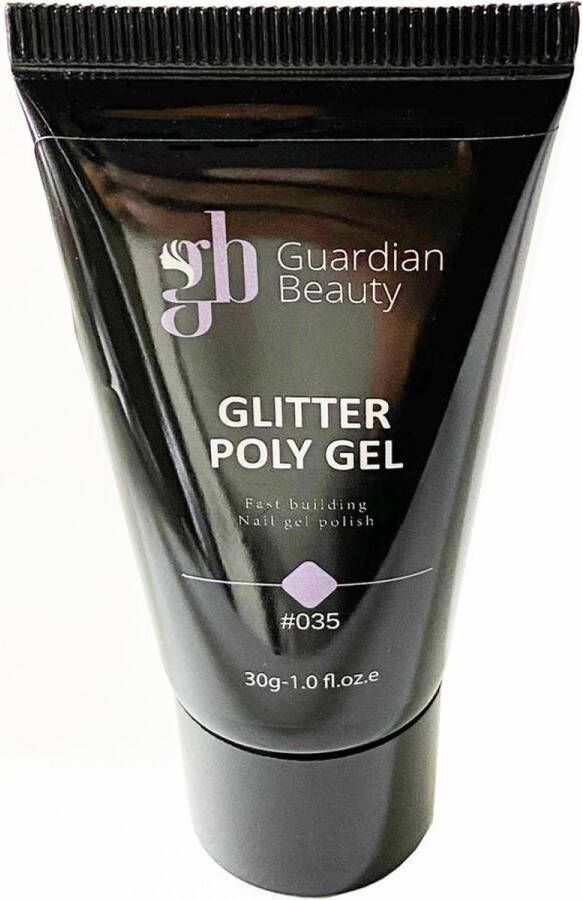 Guardian Beauty Polygel Polyacryl Gel Kleur Glitter Zilver 30gr Gel nagellak Fantastische glans en kleurdiepte UV en LED-uithardbaar Kunstnagels en natuurlijke nagels