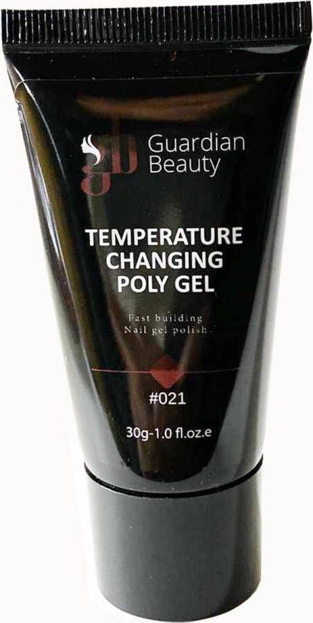 Guardian Beauty Polygel Polyacryl Gel Temperature Changing Kleur Bruin 30gr Gel nagellak Fantastische glans en kleurdiepte UV en LED-uithardbaar Kunstnagels en natuurlijke nagels