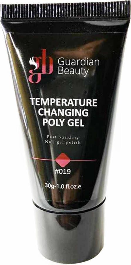 Guardian Beauty Polygel Polyacryl Gel Temperature Changing Kleur Donker Rood 30gr Gel nagellak Fantastische glans en kleurdiepte UV en LED-uithardbaar Kunstnagels en natuurlijke nagels