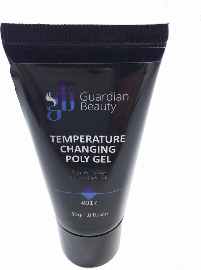 Guardian Beauty Polygel Polyacryl Gel Temperature Changing Kleur Paars 30gr Gel nagellak Fantastische glans en kleurdiepte UV en LED-uithardbaar Kunstnagels en natuurlijke nagels