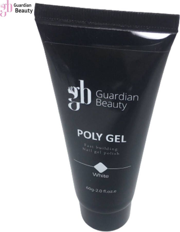 Guardian Beauty Polygel Polyacryl Gel (White) 60gr Gel nagellak Fantastische glans en kleurdiepte UV en LED-uithardbaar Kunstnagels en natuurlijke nagels