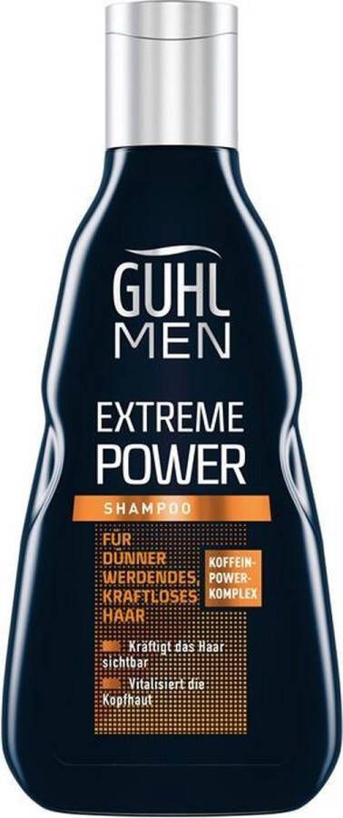 Guhl 4x Shampoo Men Extreme Power Dunner Wordend Haar 250 ml Voordeelverpakking