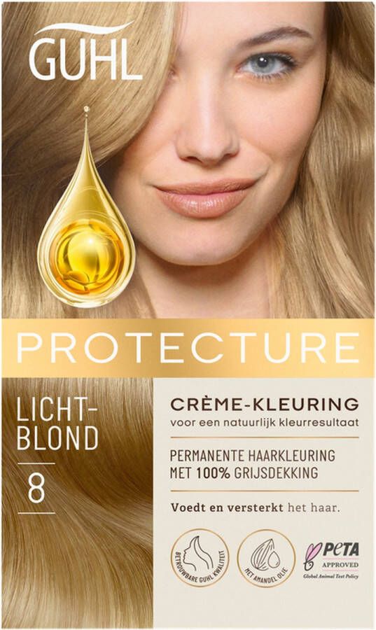 Guhl Protecture Beschermende Crème haarkleuring Nr. 8 Lichtblond