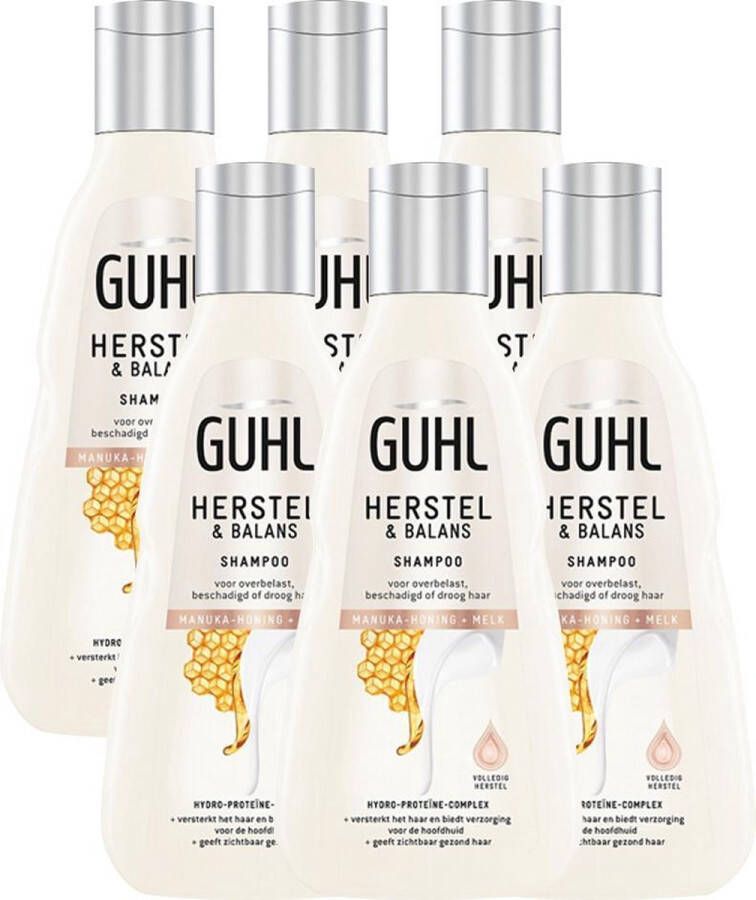 Guhl Herstel & Balans Shampoo Multi Pack 6 x 250 ml