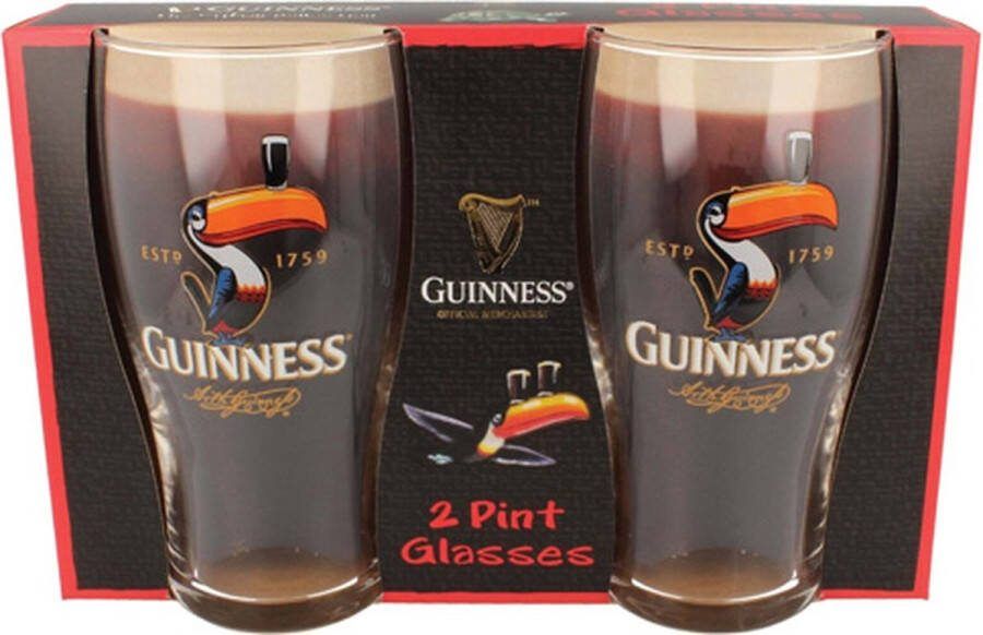 Guinness Bierglas Toekan Cadeauset (2 glazen)