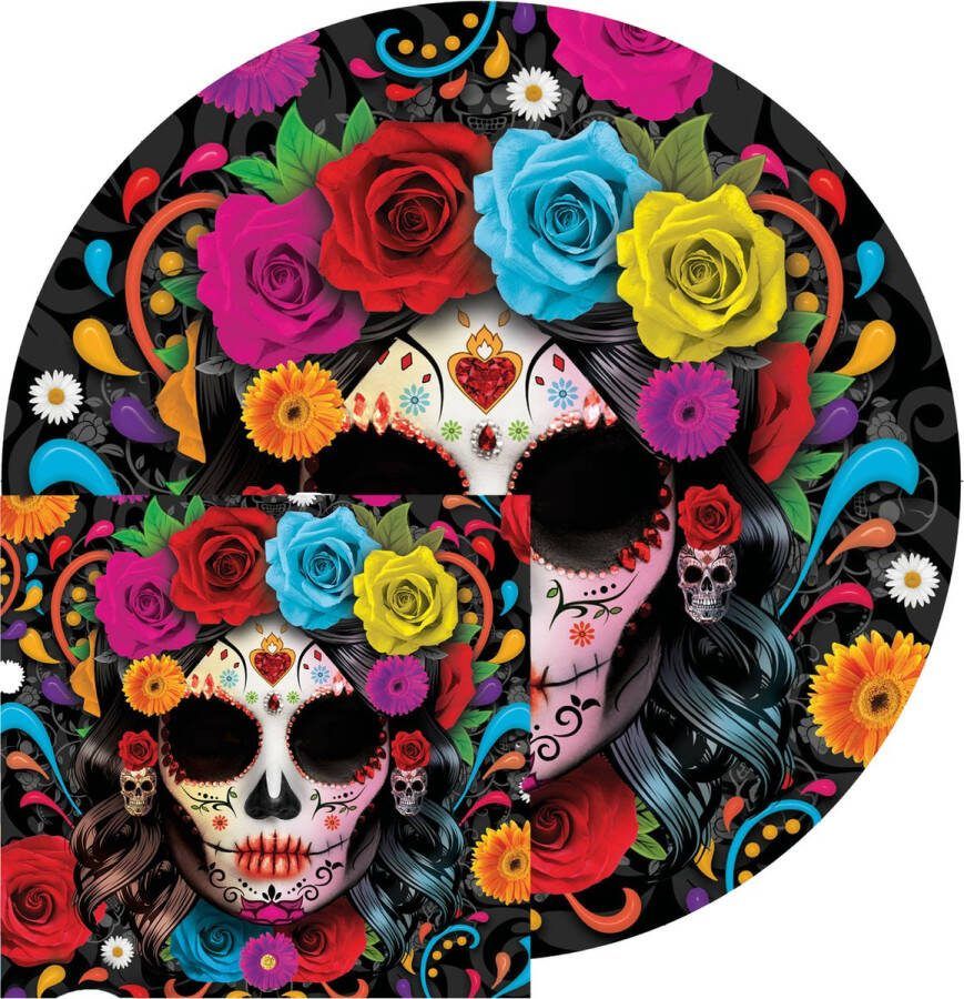 Fiestas Guirca Fiestas Day of the dead feest servies set borden servetten 24x gekleurd papier