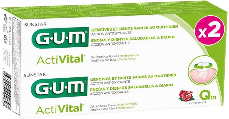 Gum Activital Q10 Tandpasta Set van 2 x 75 ml
