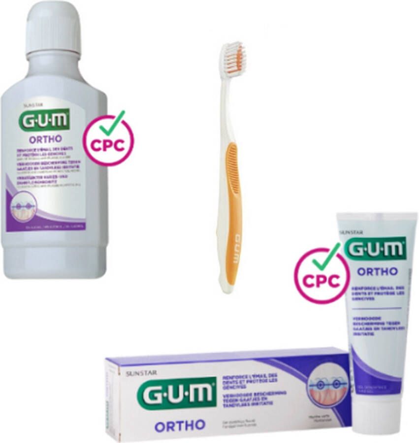 Gum Ortho Voordeelpakket Mondwater + Tandpasta + Tandenborstel