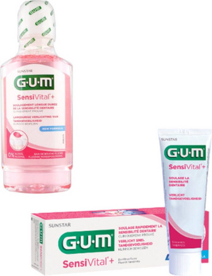 Gum SensiVital+ Mondwater + Tandpasta Voordeelverpakking