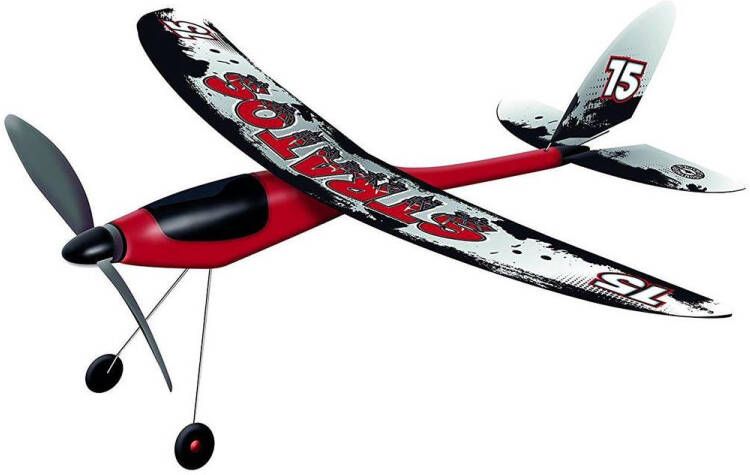 Günther vliegtuig Stratos 53 x 50 cm rood zwart