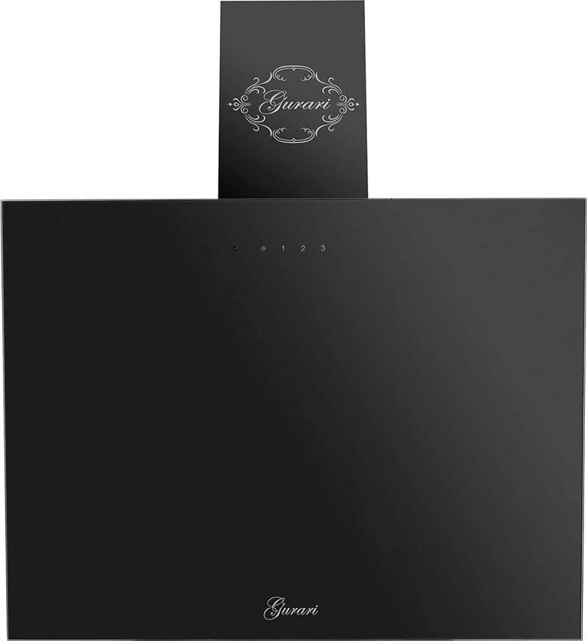 Gurari GCH D 286 BL 8 PRIME N assortiment afzuigkap 80cm zwart glas efficiënt krachtige afzuiging 1000m³ h