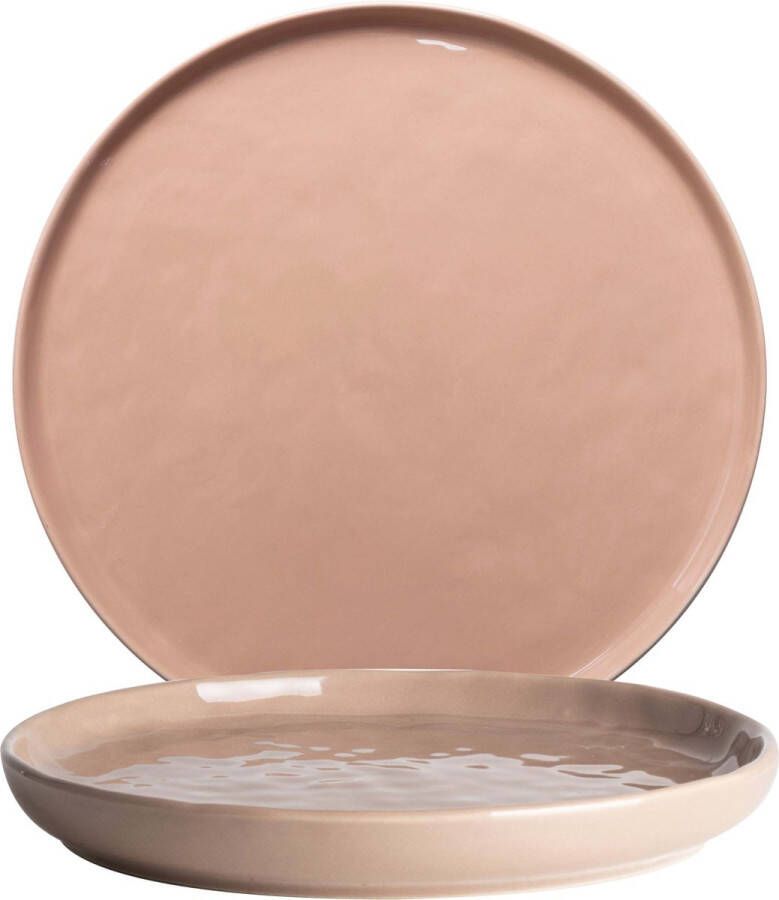 Gusta Bord Table Tales Freckle Ø27cm Terracotta Roze Dinerbord