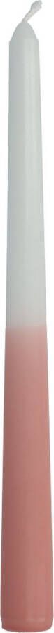 Gusta Dinerkaarsen Dip dye – Roze Wit (2st)