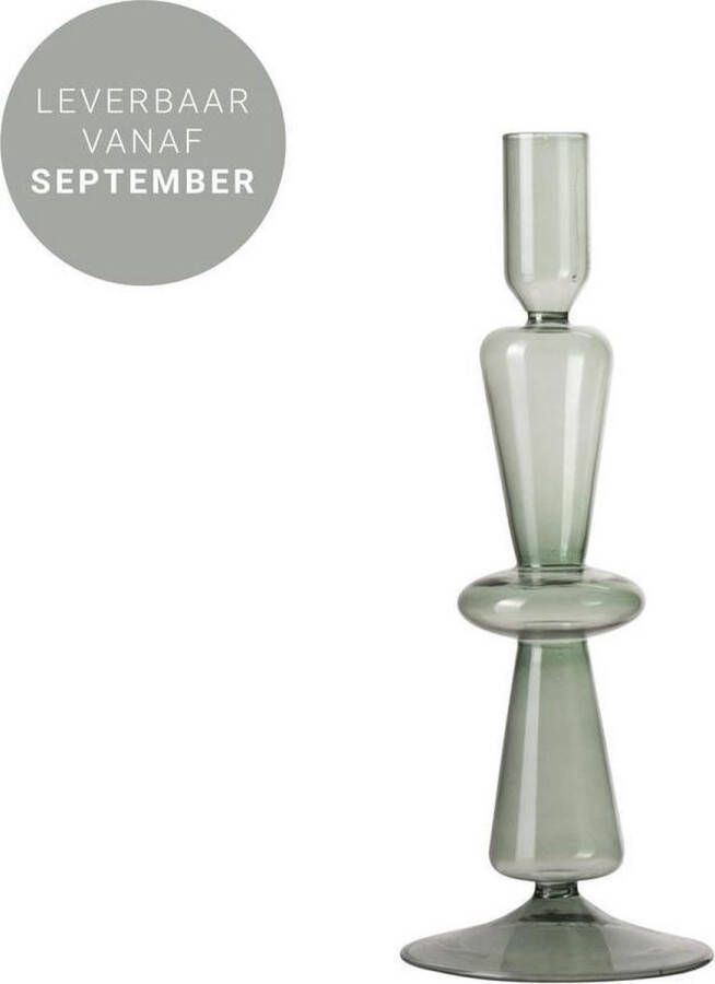 Gusta® Gusta kaarsenhouder glas groen Kandelaars glas Ø 9 centimeter x 25 centimeter