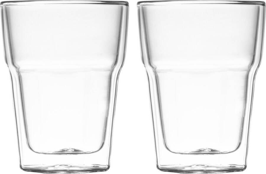 Gusta Dubbelwandige Glazen 220ml set 2 stuks Chantilly Theeglas Koffieglas