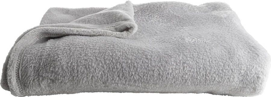Gusta Fleece plaid Super zacht en warm fleece deken 125 x 150 cm Muisgrijs