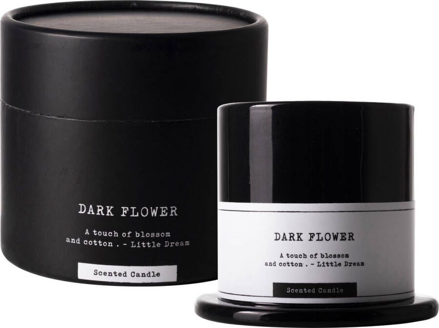 Gusta® Geurkaars dark flower ø7x8cm zwart - Dry FLWRS®