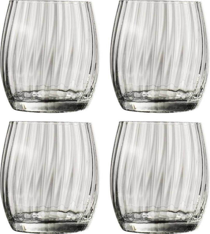 Gusta Glas Glazen Water Cocktail Gedraaid Ribbel 450ml set 4 stuks