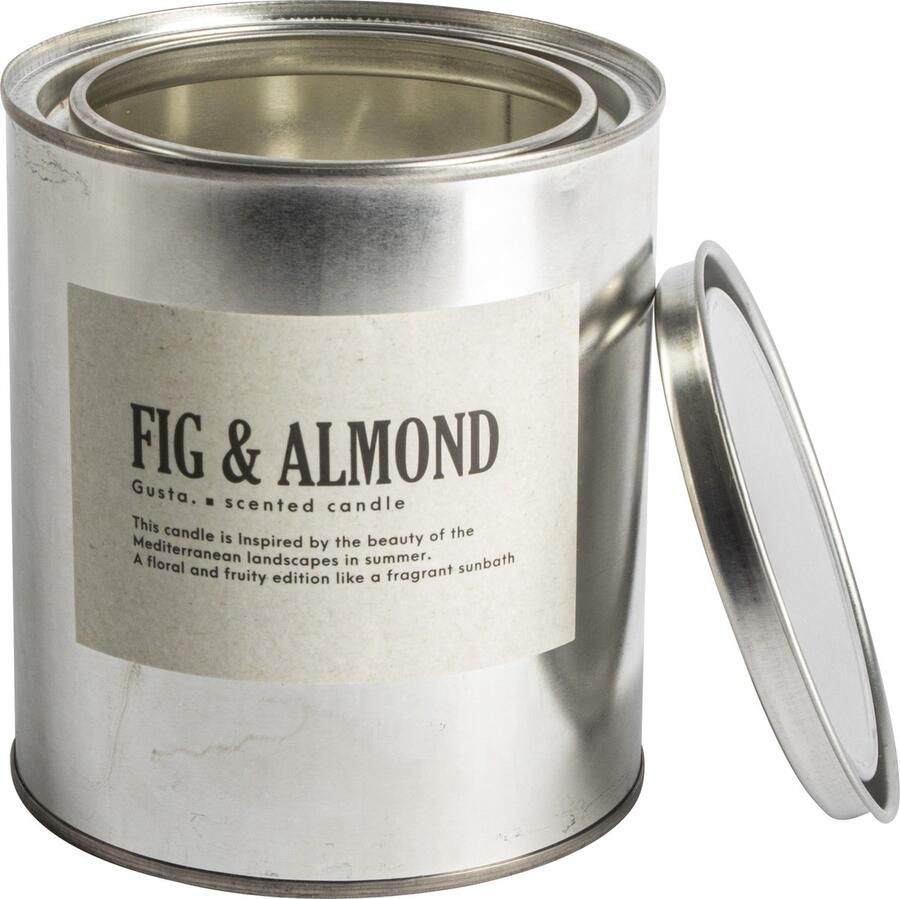 Gusta geurkaars in blik 10 5x12cm fig & almond