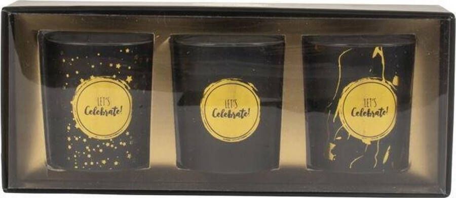 Gusta® Gusta Giftset 3 kaarsen Let's celebrate