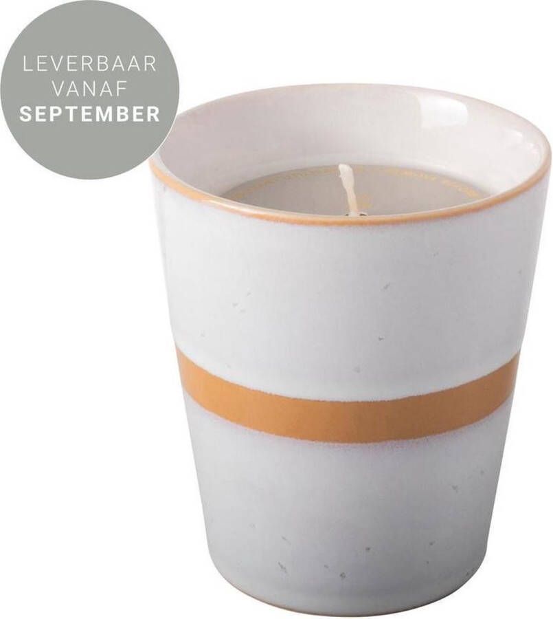 Gusta® Gusta koffiemokje met kaars oranje keramiek- paraffine Ø 8 centimeter keramiek- paraffine Ø 8 centimeter