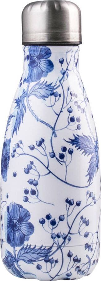 Gusta Isoleerfles Tokyo Thermosfles Small Klein Lichtblauw Wit Bloemenprint 260 ml