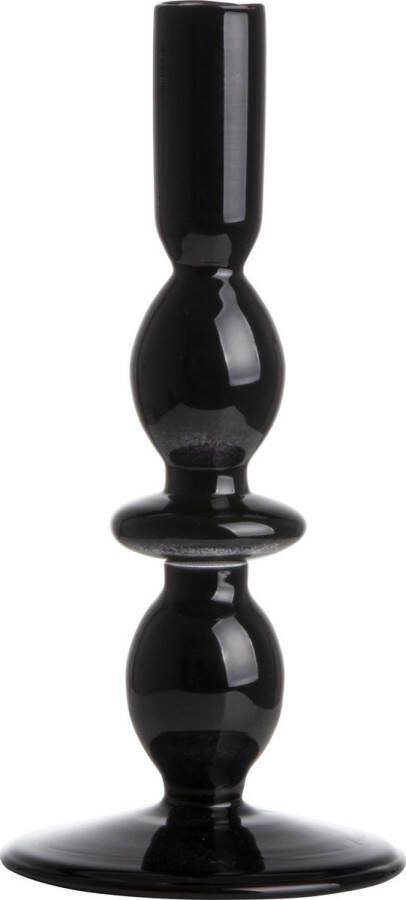 Gusta® Gusta Dinerkaarshouder Ø9x19 cm zwart glas