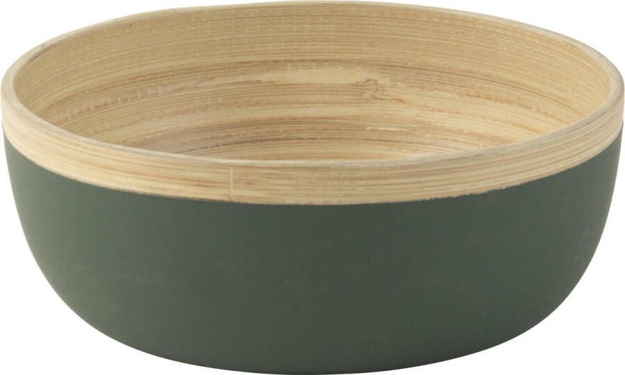 Gusta Kom 15x6cm Bamboe Groen