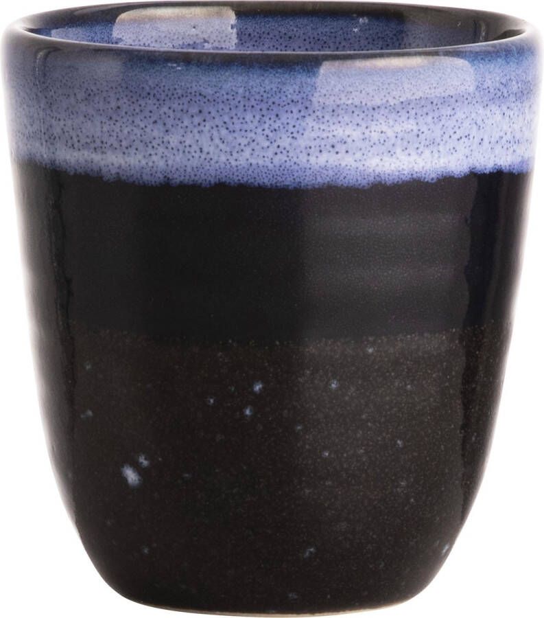Gusta Mok 180ml Blauw Zwart Retro