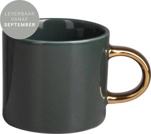 Gusta Koffiekopje Donker Groen-goud 230 Ml