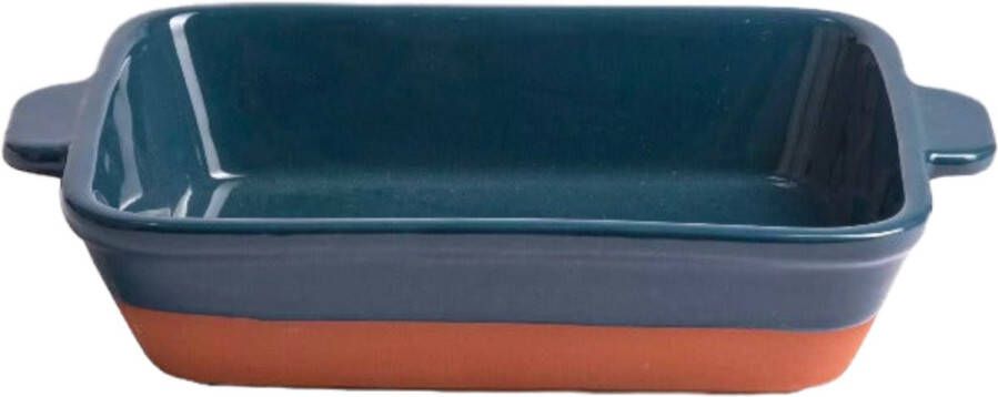 Gusta Ovenschaal Blauw Oranje 26 2x17 7x5 5cm