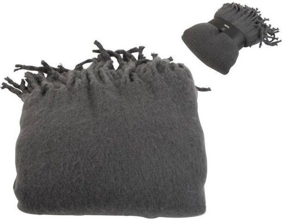 Gusto Gusta Plaid 130x170cm Antraciet