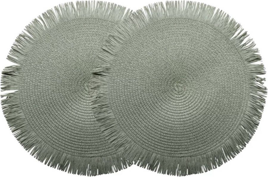 Gusta. Gusta placemats 38 cm lichtgroen Set 2 stuks