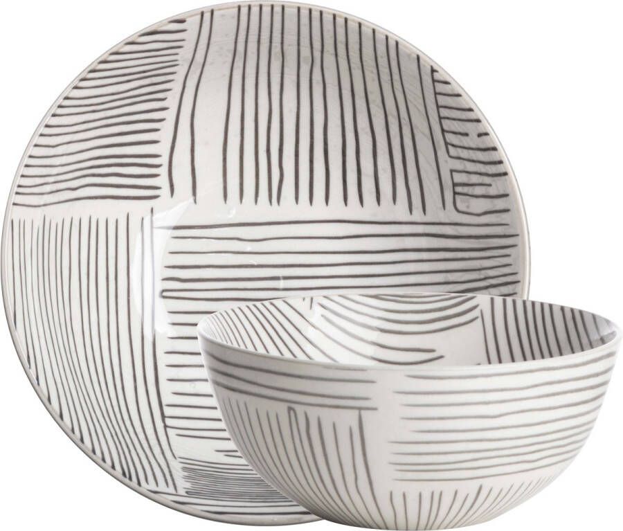 Gusta Schaal Stripes Ø19 5x9 cm Table Tales