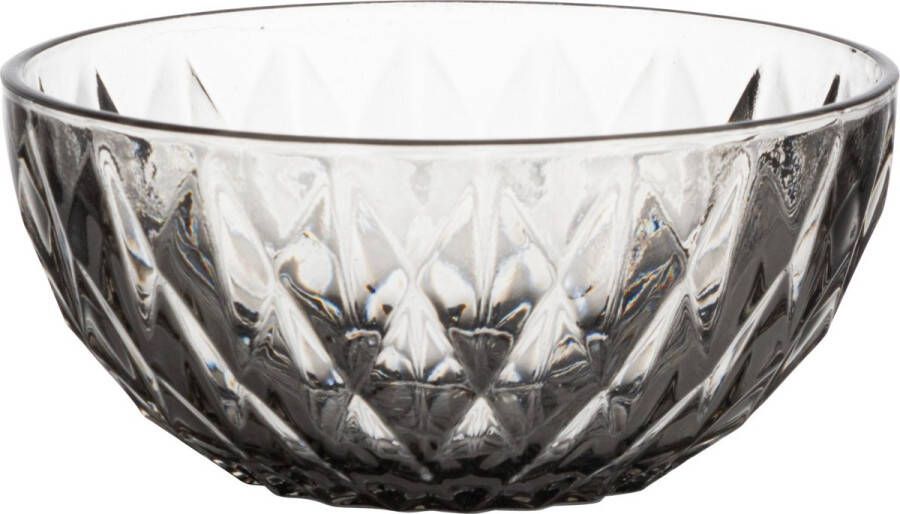 Gusta schaaltje Glas Ø12 5x5 5 cm grijs