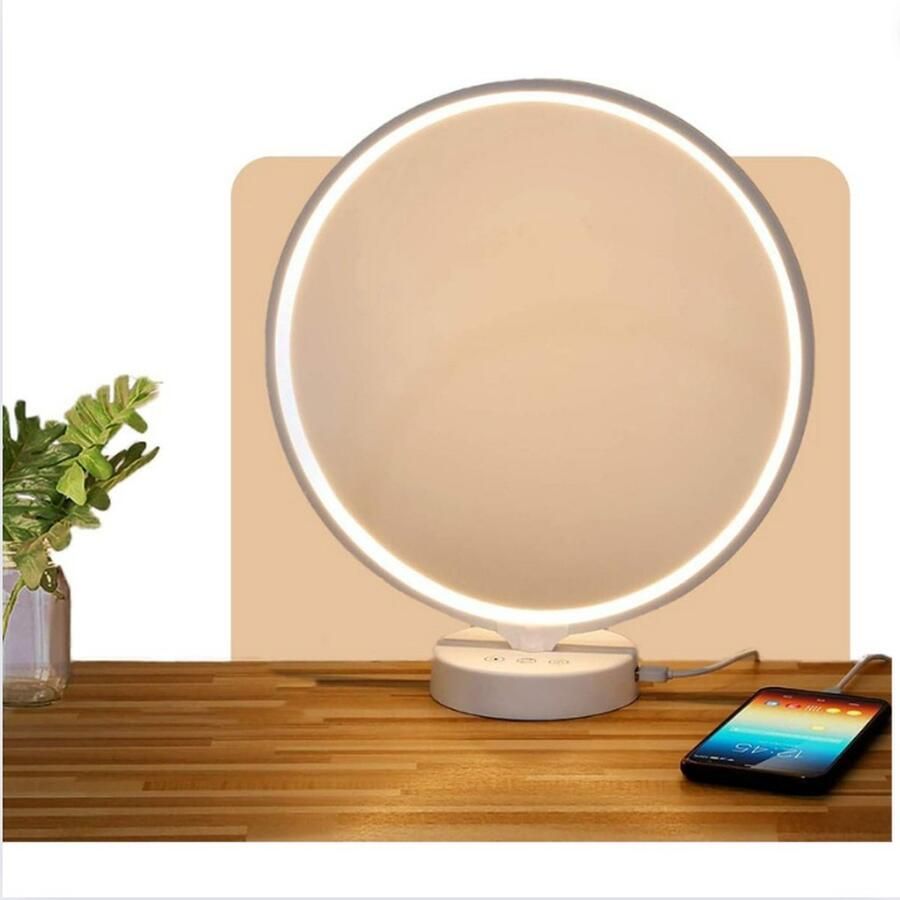 GUTEC Daylight Lamp Daglichtlamp Bureaulamp Met USB-Poort Daglicht Lamp Staand Voor Twee Personen Moderne Aluminium Design