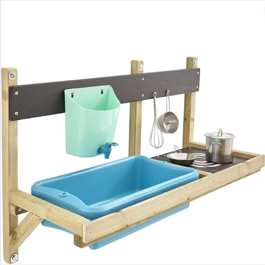 GUTEC Modderkeuken Mud Kitchen Met 3 Verschillende Pannetjes Zand En Water Keuken Met Waterkraantje Speelkeuken Tuin Groot