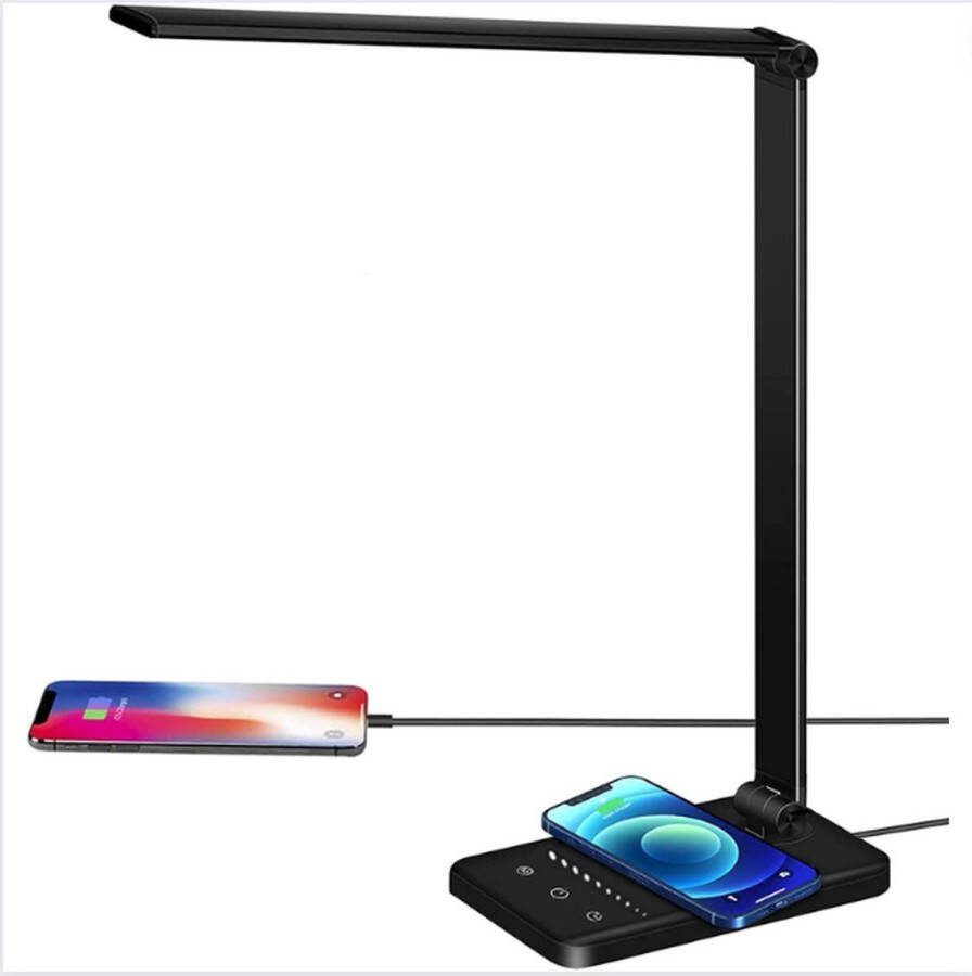 GUTEC Tafellamp Nagelstyliste LED Lamp Nagels Draadloos Opladen Manicure Lamp voor Tafel Timer & Geheugenfunctie Zwart