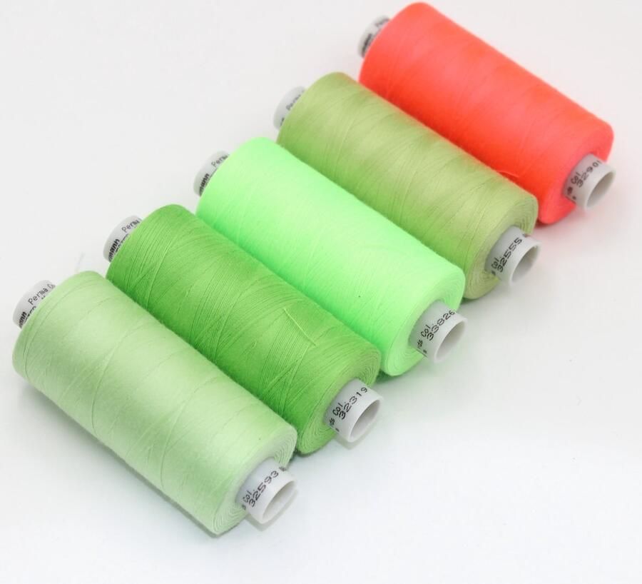 Gutermann LOT van 5 Bobijntjes POLYESTER GAREN van Hoge Kwaliteit PERMACORE (Professionele Kwaliteit) 5 x 1000 Meter MIX L